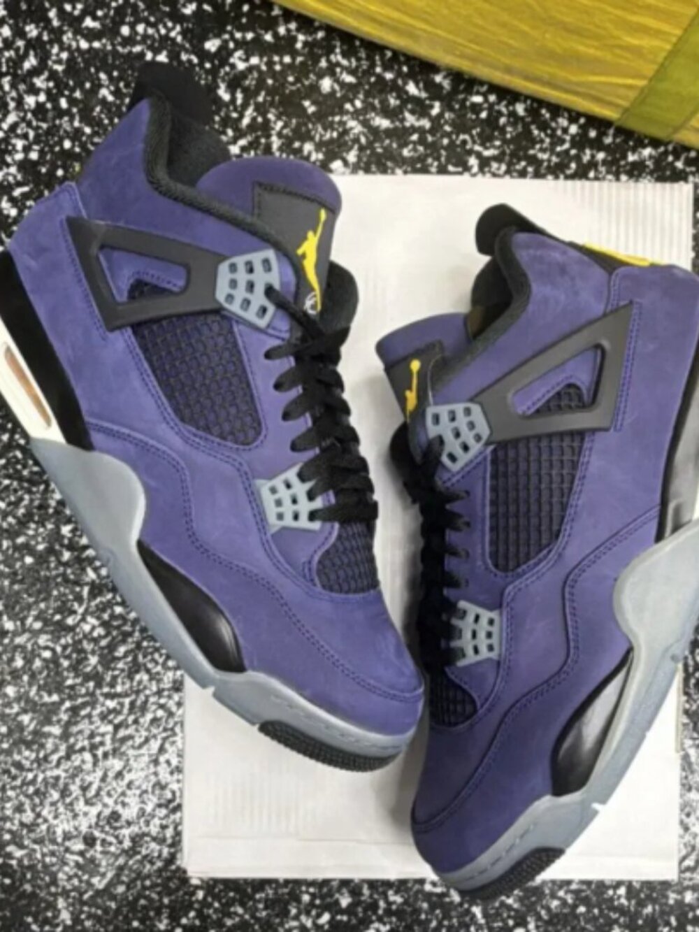 Jordan Air Jordan 4 Retro Purple Lakers Men's Athletic Sneakers